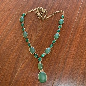 Emerald Colour Faux Stone Necklace